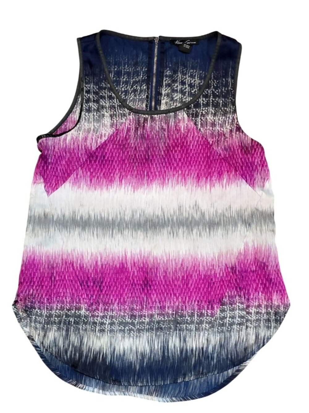 Sleeveless Kenneth Cole Top Multicolor Ombre Design Art whimsical fairycore